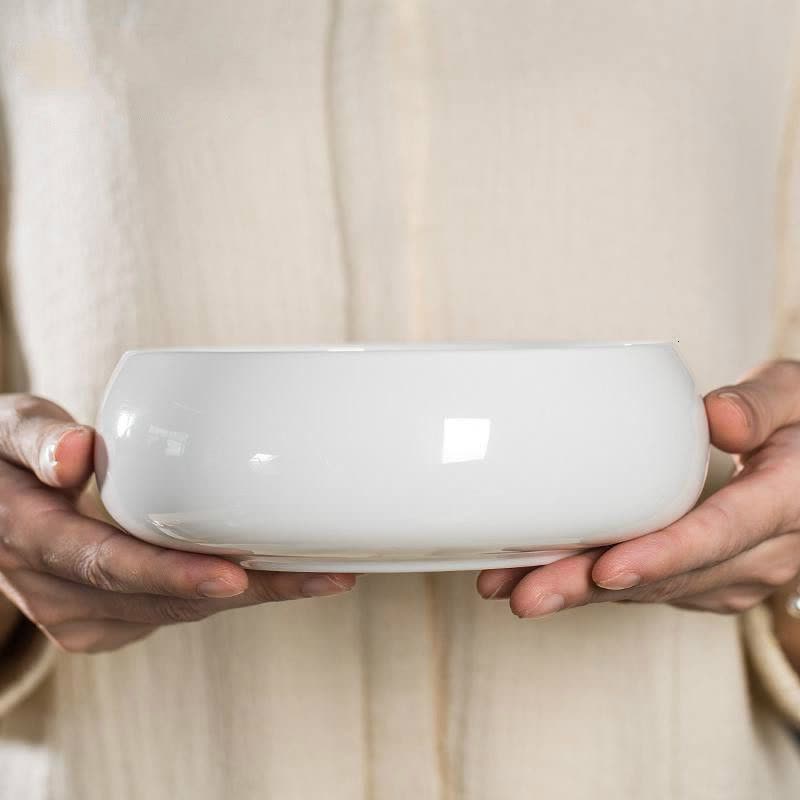 家柏饰(CORATED)德化白瓷茶洗大号陶瓷洗笔缸家用水盂杯洗水洗功夫茶具茶道配件Z图片