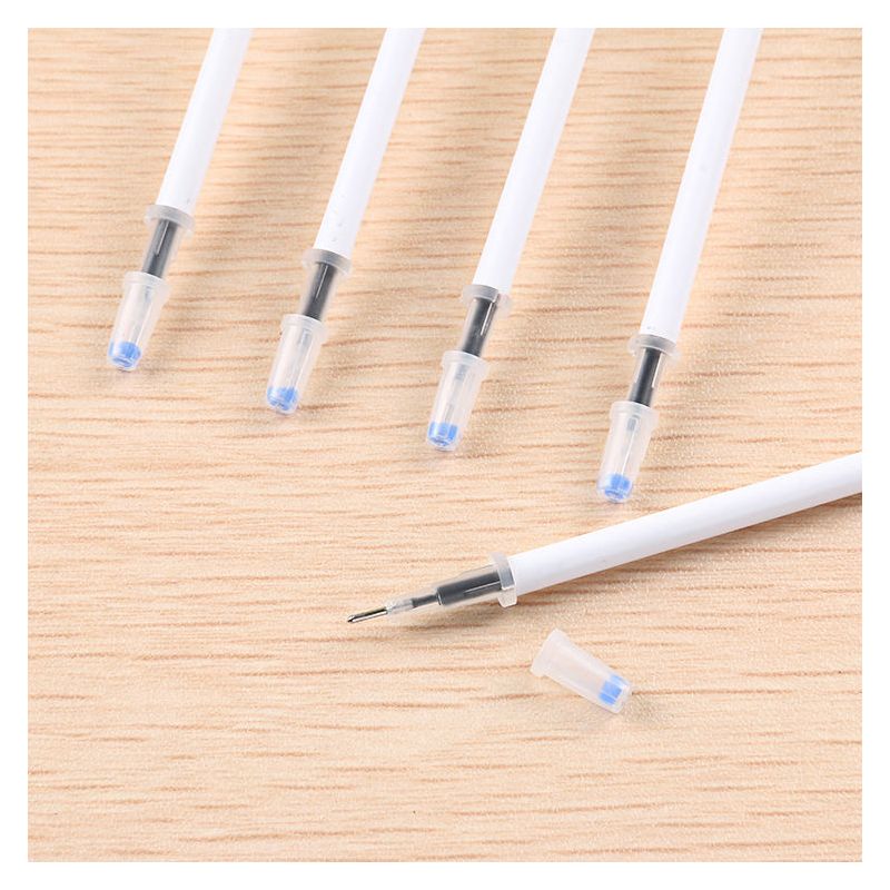 笔芯0.38/0.5mm中性笔芯白杆水笔替换芯黑色针管笔芯