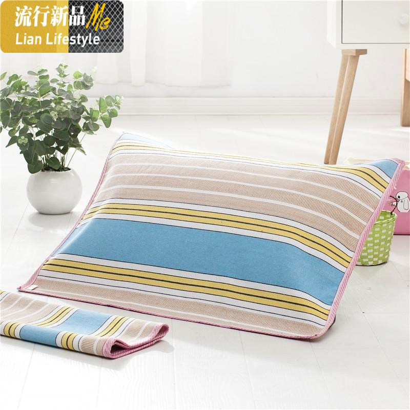 夏天枕头布料男士忱老粗布棉一对沈单人装巾的大号夏季 三维工匠枕巾