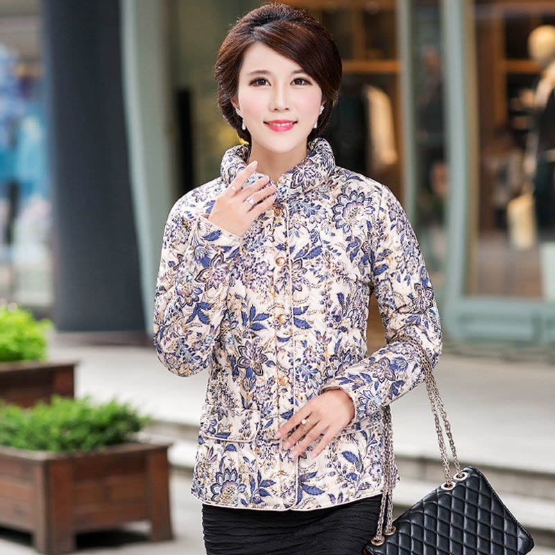 FISH BASKET冬款中年女装立领羽绒棉服内胆韩版女士羽绒服棉衣棉袄大码妈妈装棉衣女图片