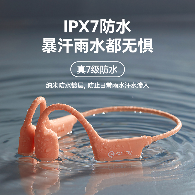 sanag塞那A30骨传导蓝牙耳机运动不入耳挂耳式游泳防水无线跑步专用高清大图