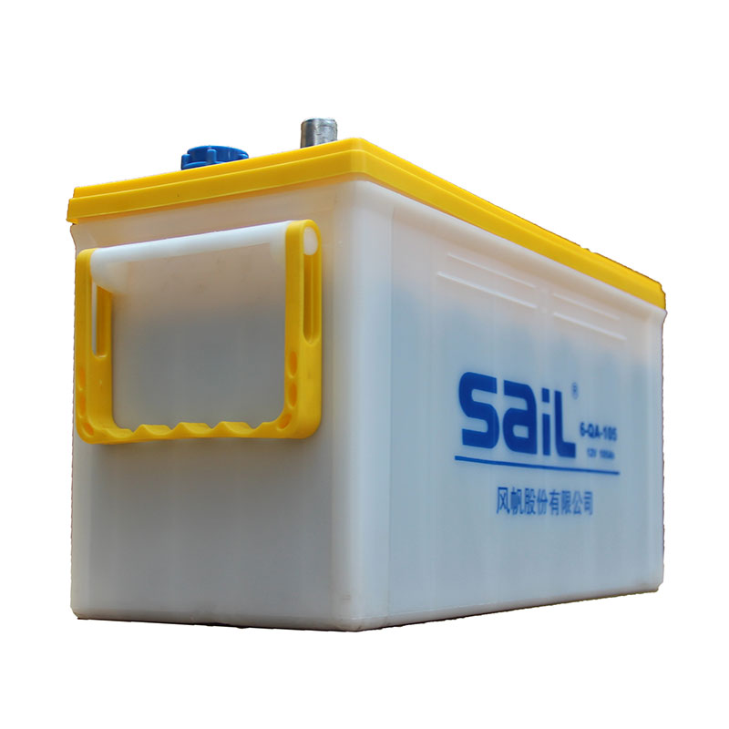 风帆(sail) 蓄电池 6-QA-105 少维护加液汽车电瓶(不含电解液)收旧12V105AH适用工程机械/拖拉机高清大图