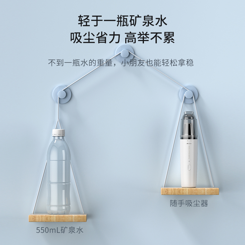 艾贝丽 SY01-Q8 吸尘器手持家用车载吸尘器宠物家庭适用 白色高清大图