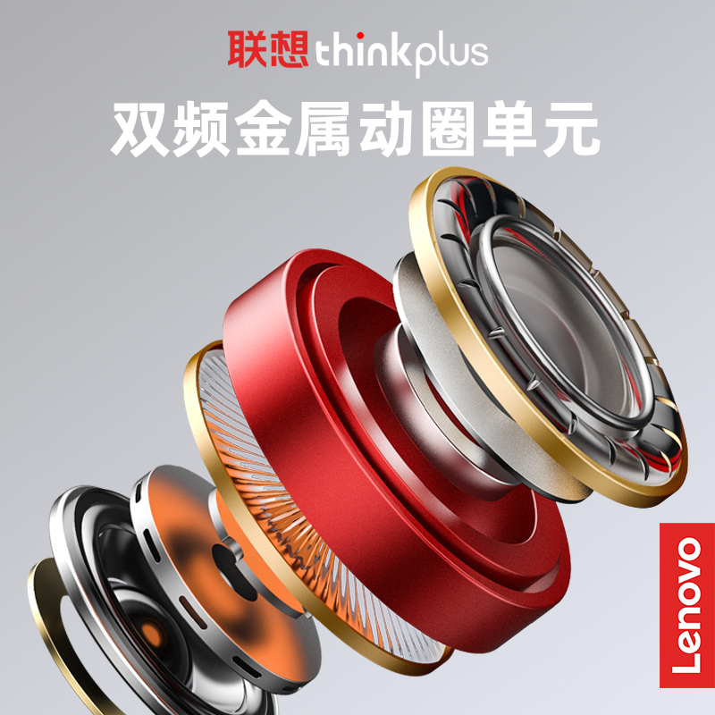 联想/Lenovo 蓝牙耳机 LP2白色 TWS真无线 商务通话手机通用音乐耳塞 半入耳式 苹果安卓手机通用蓝牙耳机