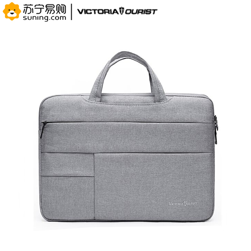 维多利亚旅行者(VICTORIATOURIST)V7018(灰色)都市轻简手提电脑数码包 14英寸