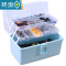 敬平工具箱家用多功能杂物收纳箱多层折叠整理箱小五金渔具塑料收纳盒