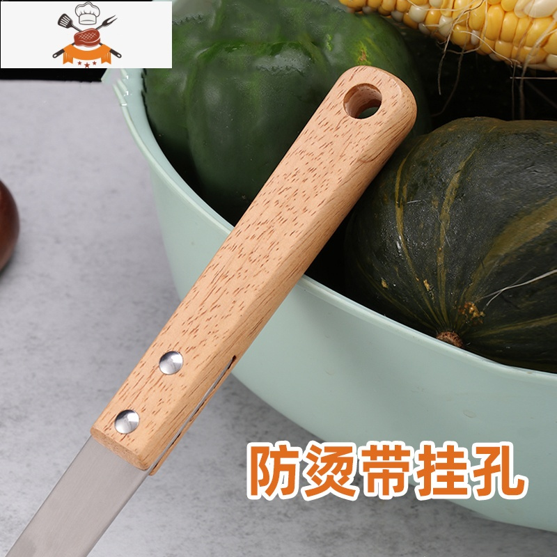 油汤分离器隔油勺304不锈钢汤勺家用大号盛汤长柄喝汤勺子大汤勺 敬平 全不锈钢+不锈钢直手柄