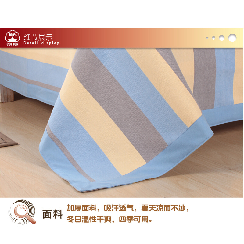 老阿婆纯棉老粗布凉席床单三件套夏季合股加厚加密单双人1.51.8米