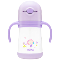 膳魔师(THERMOS)孕婴童保温杯FFH-293L吸管杯内胆316L不锈钢双盖多用290ML学饮杯礼盒装防滑底座PL