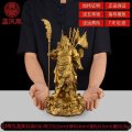 纯铜关公像供奉神像武财神佛像摆件镇宅开业大号 13号铜九龙关公_530_225