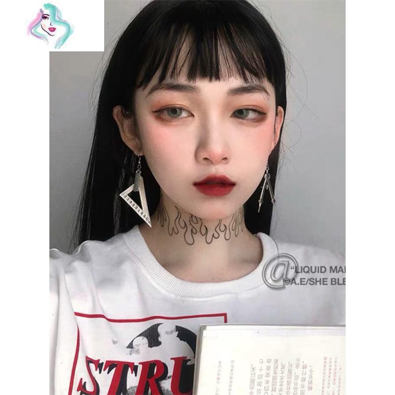 眉上刘海女自然隐形二次元漫画短留海网红圆脸日系假发
