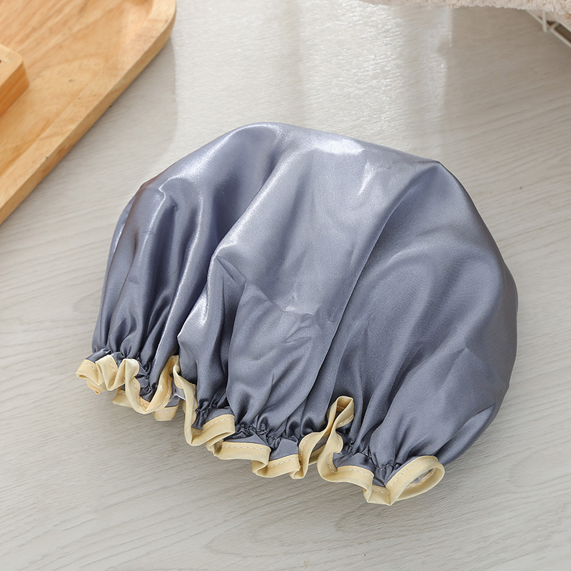 双层成人防水浴帽女款淋浴洗澡帽厨房防油烟帽帽沐浴帽