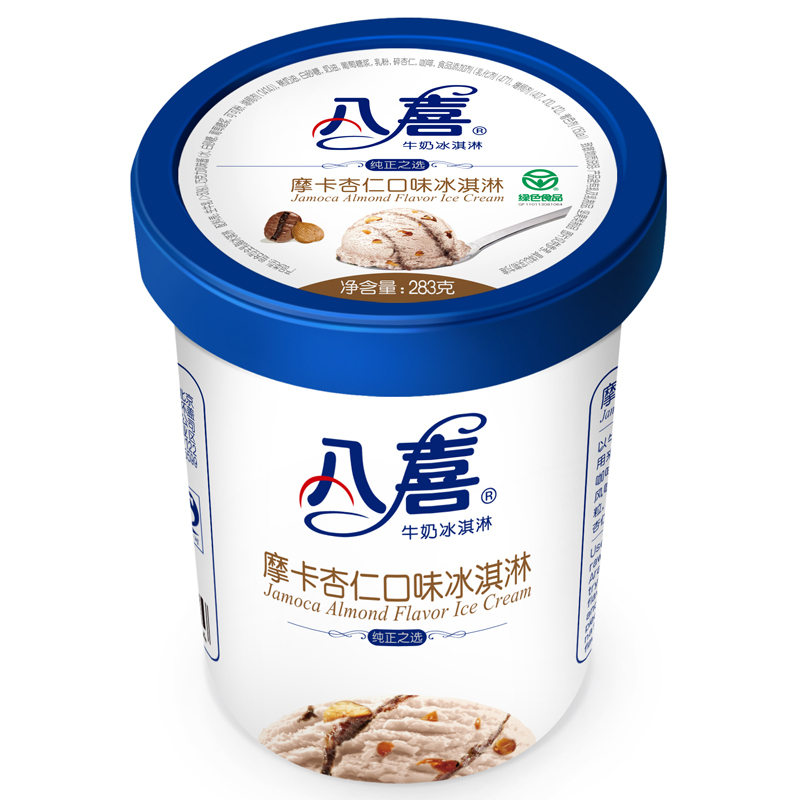 八喜 冰淇淋 巧克力口味 283g*1桶 杯装 白杯
