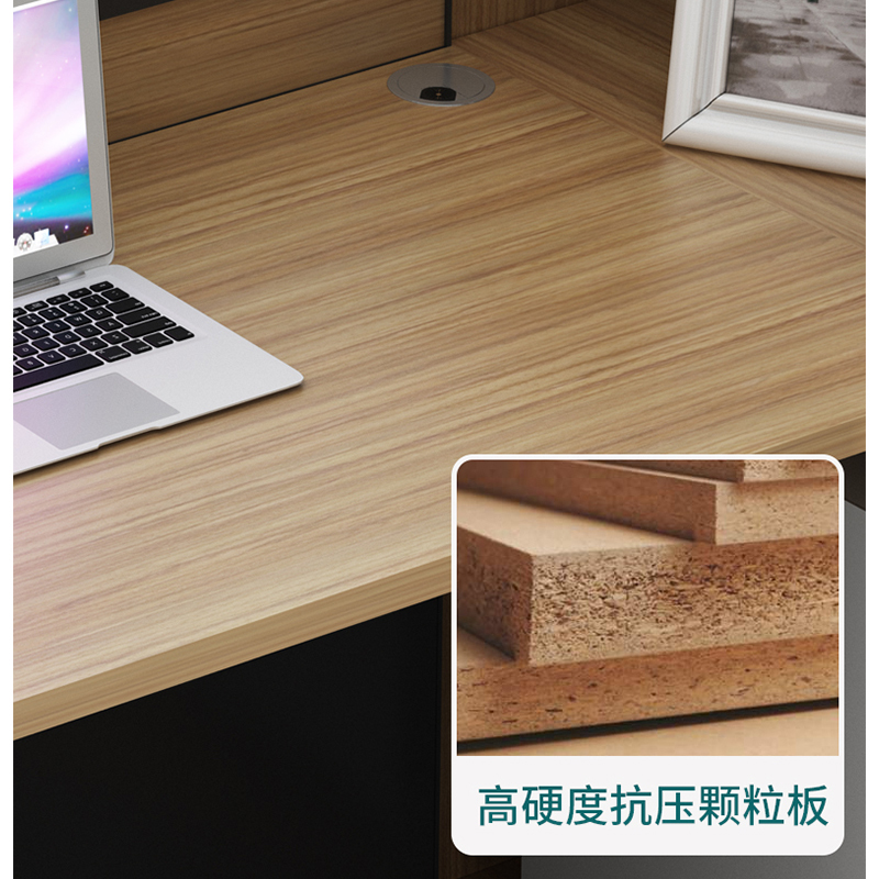 臻远办公桌职员办公室隔断屏风卡座 F字型双人位含柜