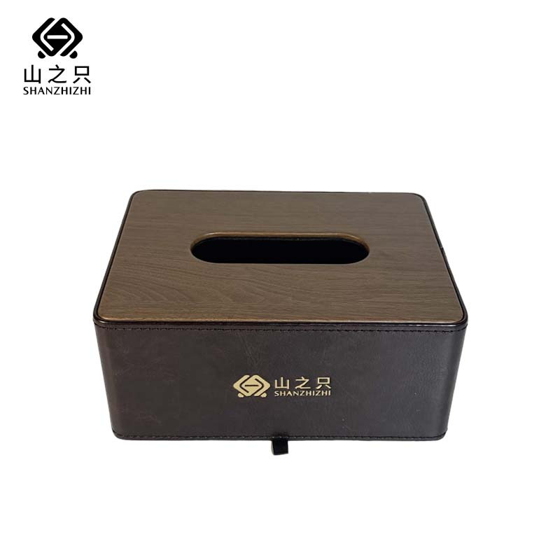 山之只 皮质纸巾盒 MZ1191-A 个高清大图