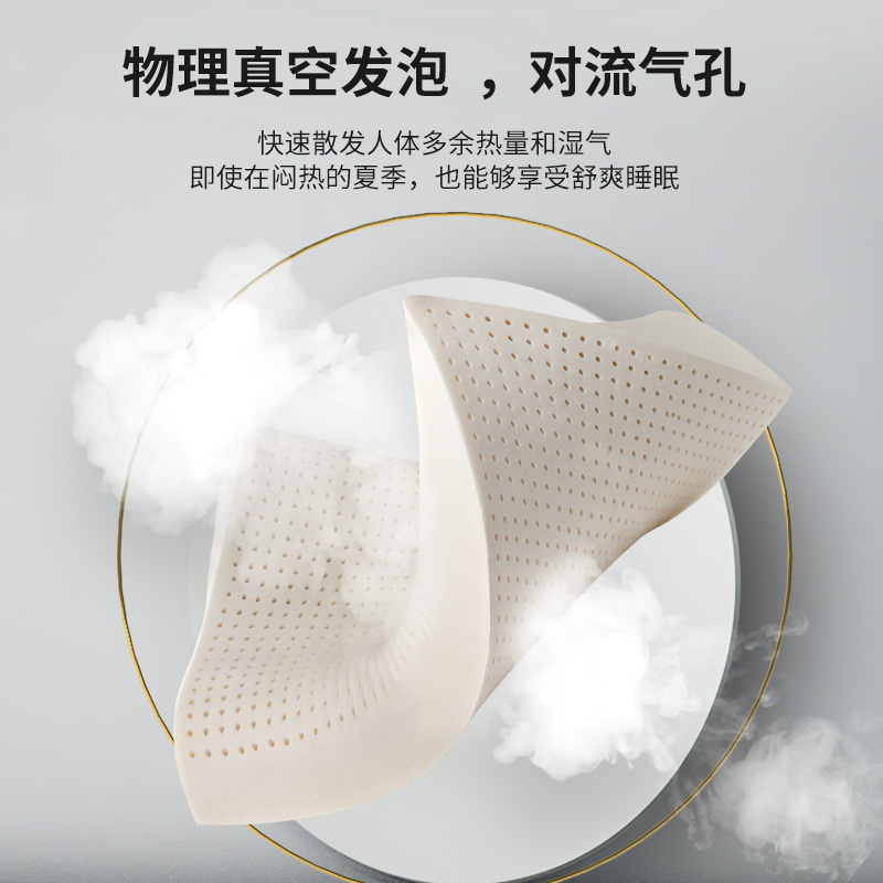睡眠博士(AiSleep)泰国进口特拉雷TALALAY天然乳胶枕 成人睡觉专用枕头 波浪形颈椎枕枕