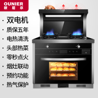 欧尼尔(OUNIER)LX8-SZK 侧吸式一体灶环保灶双电机自动清洗油烟机燃气灶电蒸烤箱天然气集成灶