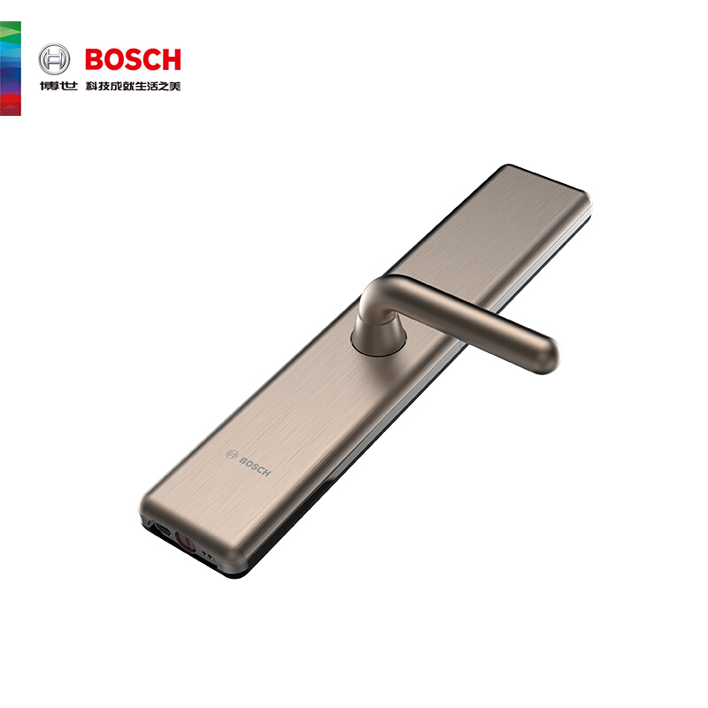 博世（BOSCH）ID80 指纹锁智能锁家用防盗门锁门禁指纹密码锁 C级锁芯自动滑盖门锁 琥珀金