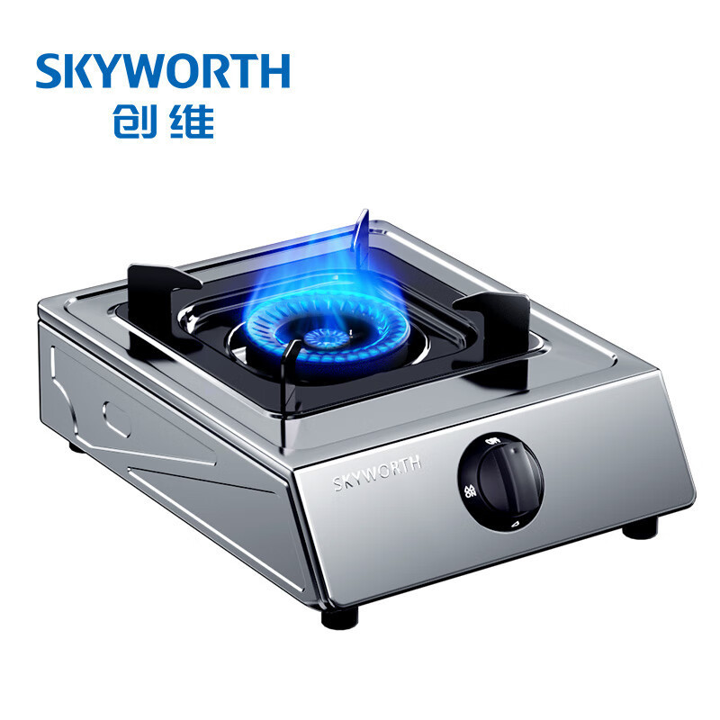 创维燃气灶JZT-Z15 单眼灶具5.0kW猛火台式煤气灶 家用不锈钢大火力炉具 天然气[不含安装]