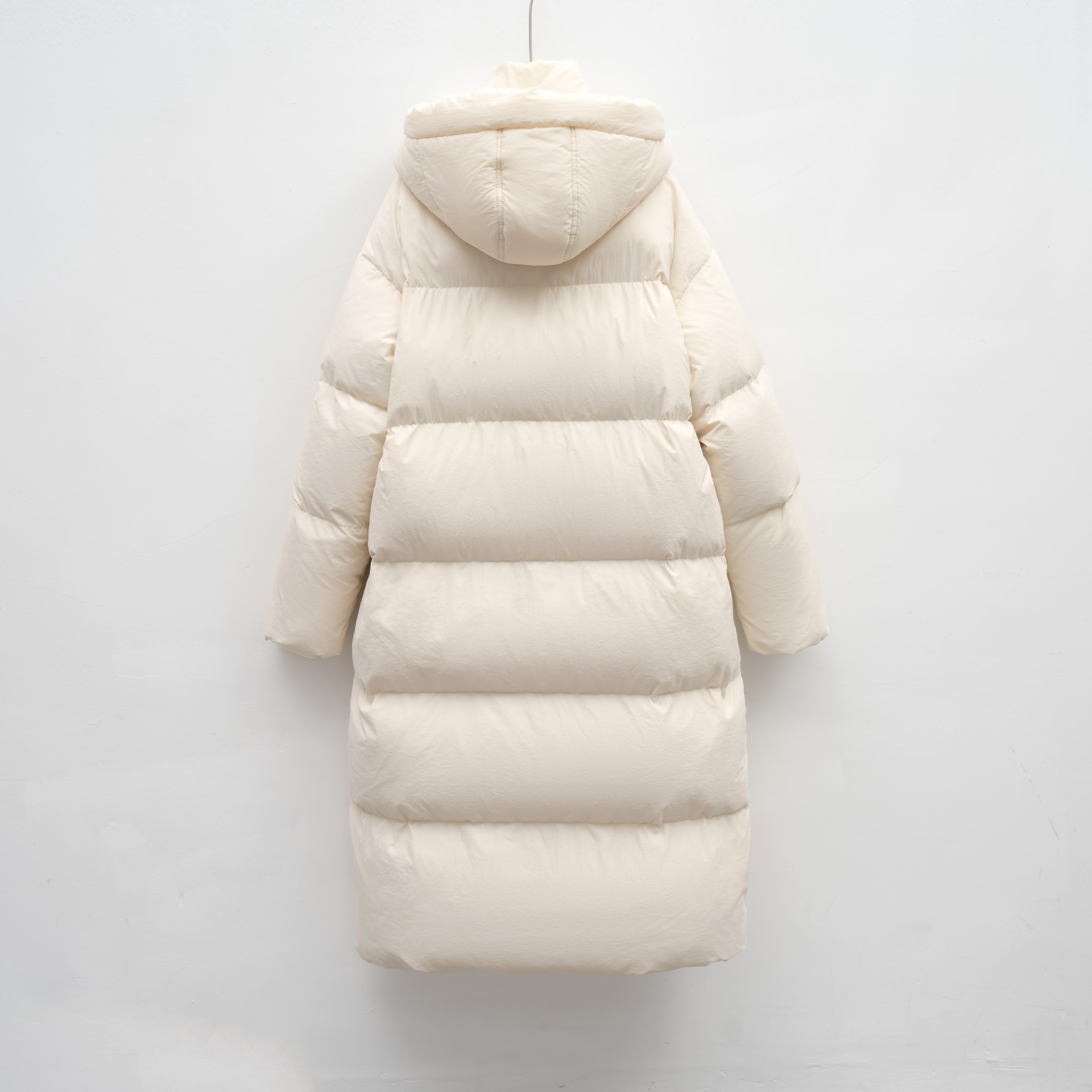 冬季新款长款过膝大被子连帽简约加厚保暖外套羽绒服女高清大图