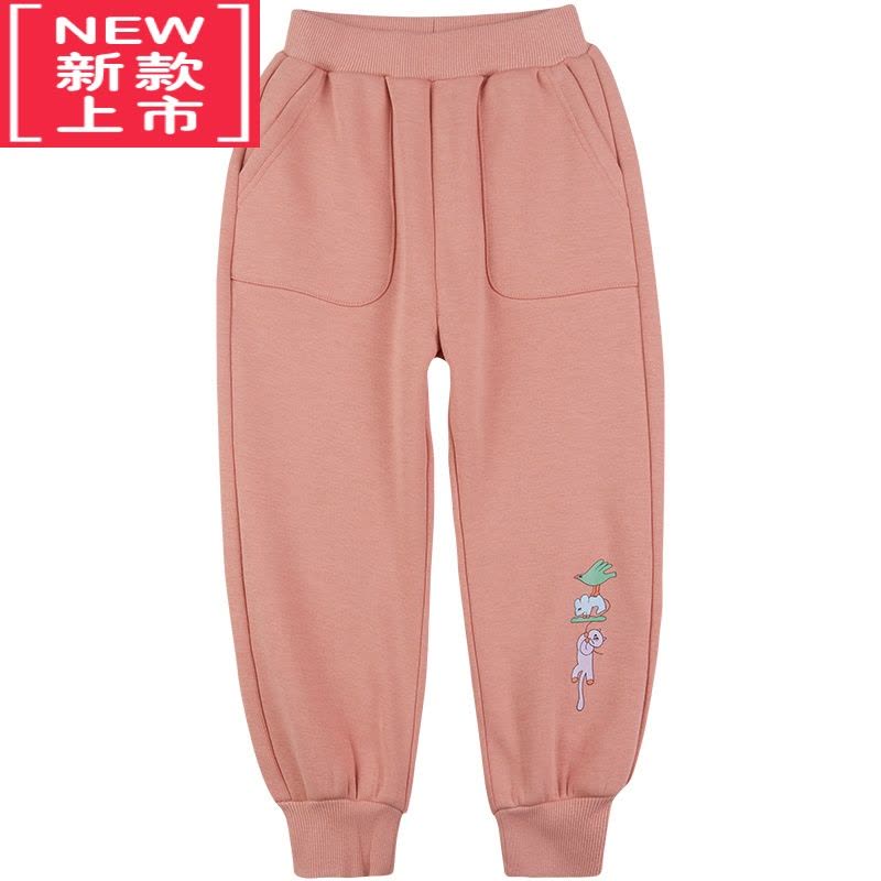 可莉允2022冬季 儿童裤子加绒卫裤新款下装加厚保暖运动长裤冬装保暖裤图片