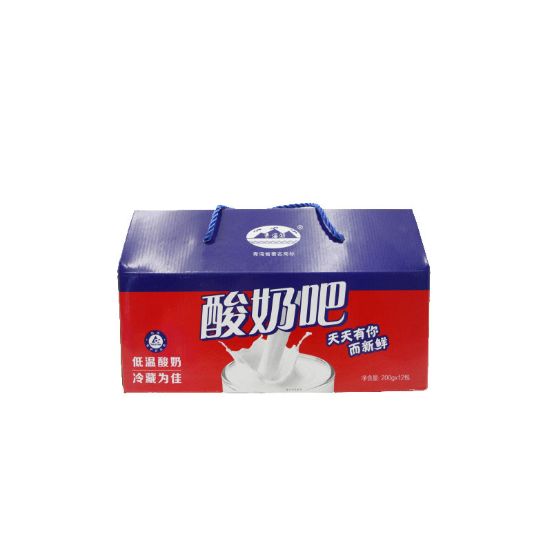 [中华特色]海南州馆 青海湖 酸奶吧 原味酸奶200g*12 低温酸奶 西北