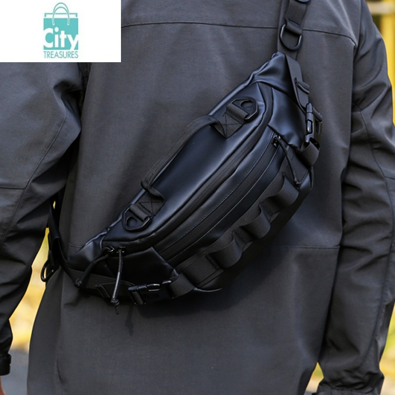 bangdou新款胸包男多斜挎单肩防水夏季路亚潮牌运动户外手机跑步腰包