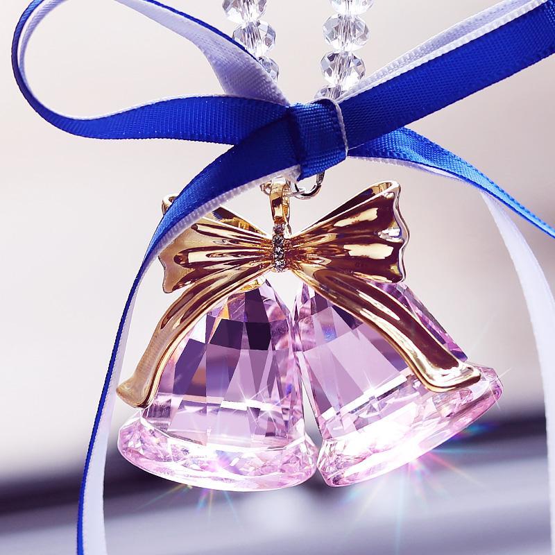 tyui汽车挂件可爱漂亮水晶女士车内装饰品铃铛车载车用后视镜吊饰挂饰