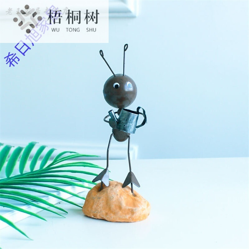 创意可爱小蚂蚁摆件软玄关家居装饰品客厅房间电视柜田园铁艺摆设创意