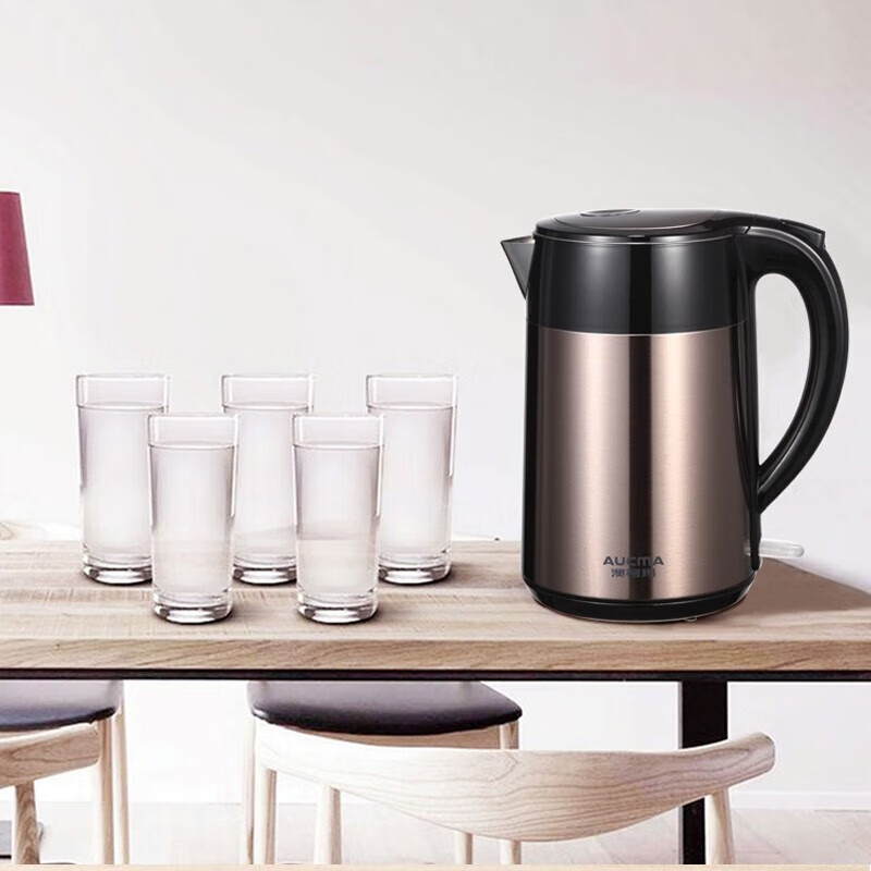 澳柯玛(AUCMA)ADK1850G3电水壶一体无缝内胆304不锈钢2.0升容量一键式开盖双层防烫壶身(PTC保温)高清大图