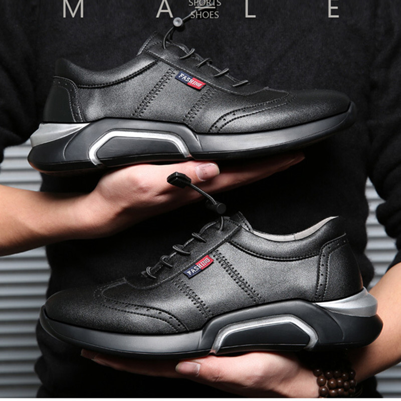 bomina男土运动休闲鞋子防脚臭男装轻便波鞋隐形增高男生四鞋