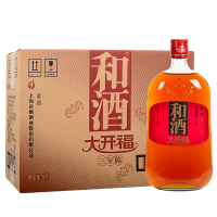 和酒 大开福 三年陈 上海老酒 12.5度 黄酒 1000ml*6瓶 整箱装