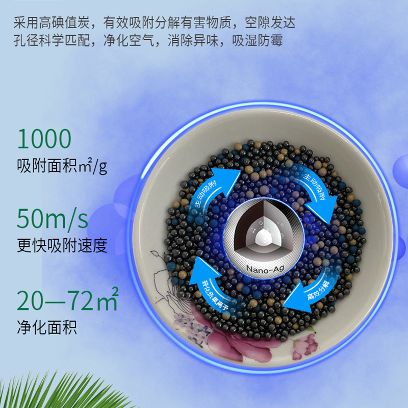 [苏宁宜品]纳米活性强力除甲醛 异味 新房 新车母婴 净化空气 专用活性炭 TY-12