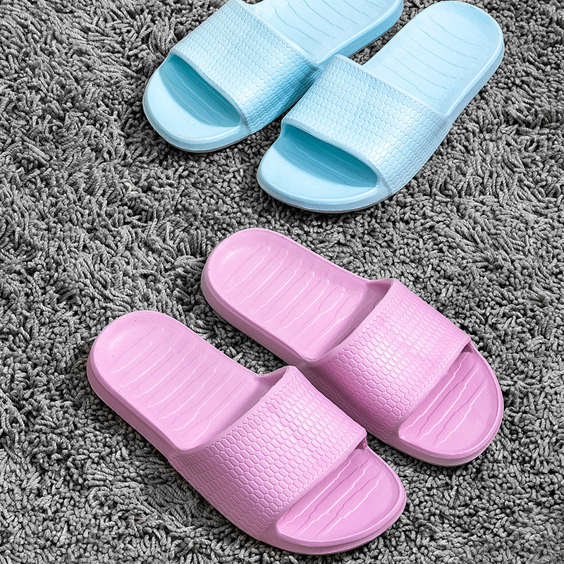 名创优品(miniso) 蜂巢格子软底浴室拖情侣擦地拖鞋春夏季家用室内防滑