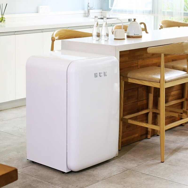 哈士奇hck复古冰箱64升冷藏冷冻家用迷你小型节能冰吧小冰箱1-2人冰柜