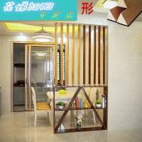 北欧实木屏风隔断客厅餐厅玄关置物架酒店办公家用卧室简约隔断墙免打孔玄关立柱竖条 实木置物架120*20*100CM