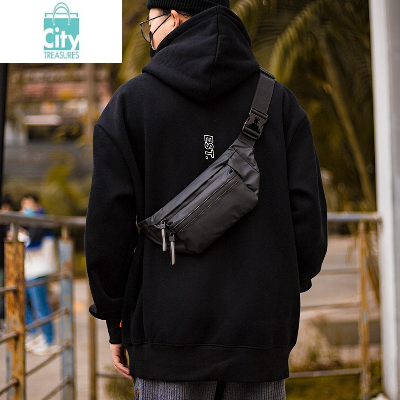 bangdoulshstore胸包男潮牌小号运动款斜挎包男ins潮小包日系手机包包