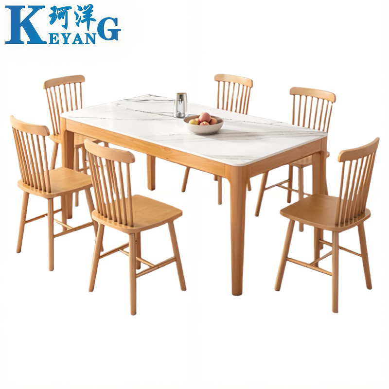 珂洋 餐桌 一桌六椅160*80*75cm 套高清大图