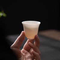 佳德美羊脂玉瓷绽放三才盖碗瓷化陶瓷中国白套组120ML