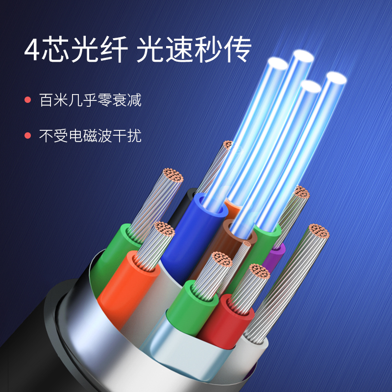 飞利浦光纤HDMI线2.0版4K高清数据线HDR电脑电视连接线60hz显示器投影仪笔记本机顶盒50米SWR3019W50