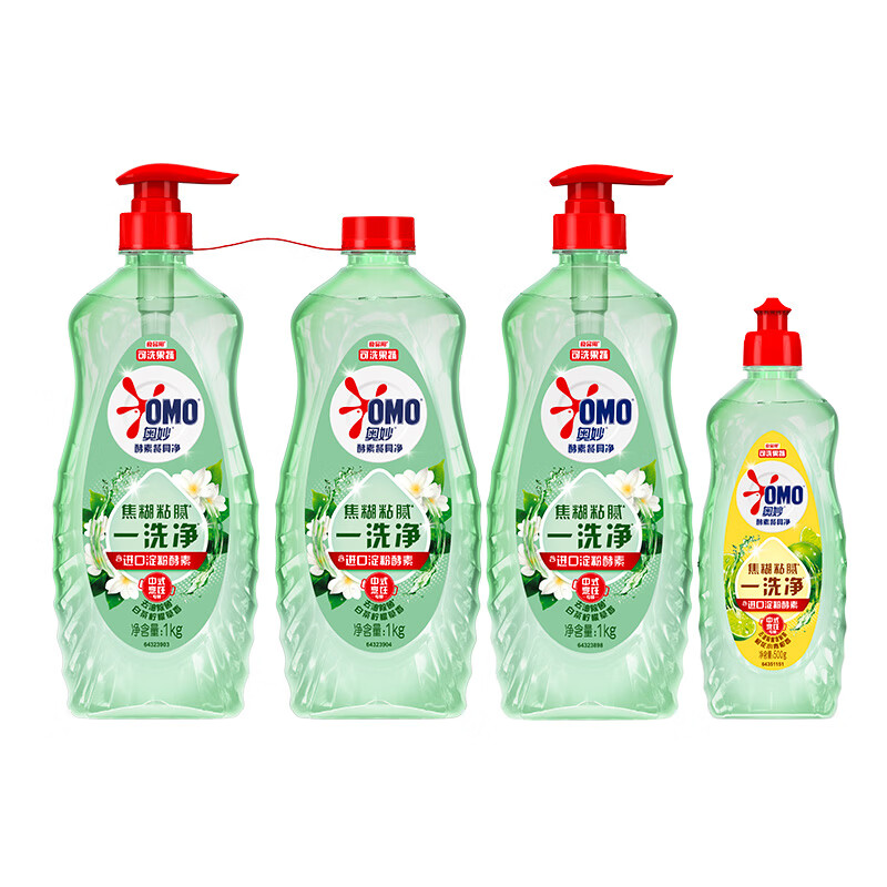 奥妙 酵素餐具净套装 白茶柠檬草 1kg*3+橙花小青柑500G