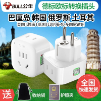 公牛(bull)德标转换插头韩国泰国俄罗斯巴厘岛欧洲越南转换器插座 911G（带USB） 出国用
