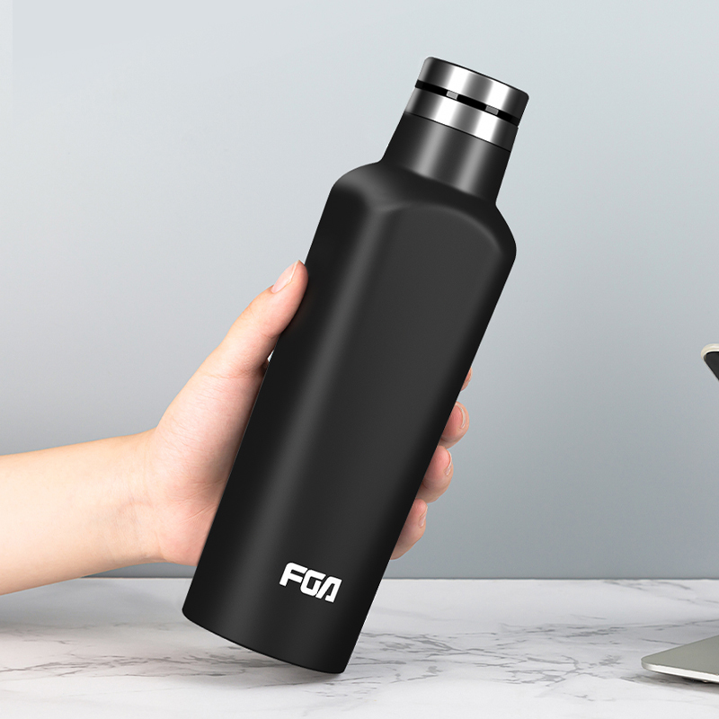 富光(FGA)创意保温瓶个性简约INS汽水可乐瓶子潮流不锈钢水杯保温杯子 白色