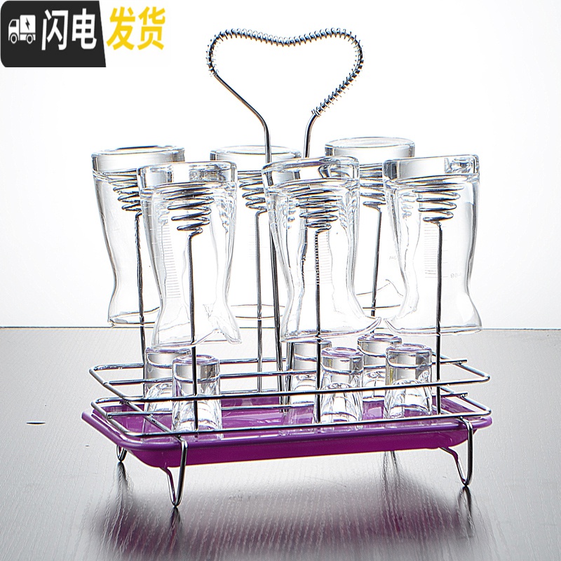 三维工匠一两白酒杯套装小扎壶分酒器白酒家用玻璃子弹杯小酒杯一口杯小号 6只16小子弹+1只80壶买1送1高清大图