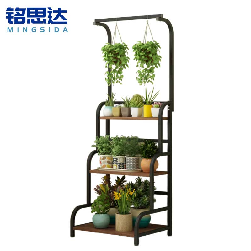 铭思达铁艺花架60*40*165cm个高清大图