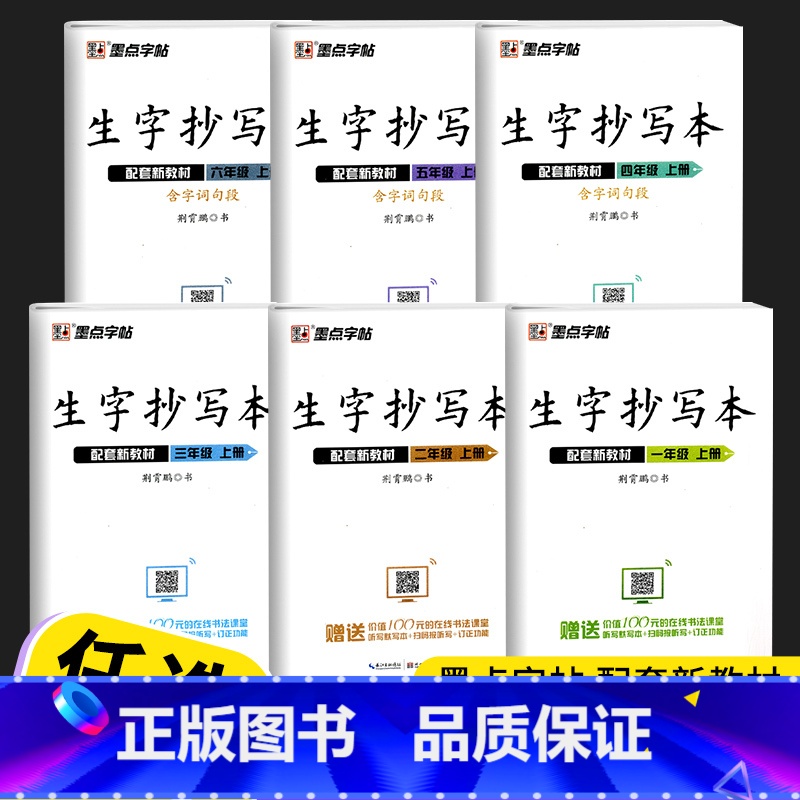墨点生字抄写本 六年级下 【正版】2022墨点字帖荆霄鹏生字抄写本一年级二年级三年级四年级五年级六年级上册下册语文生字描