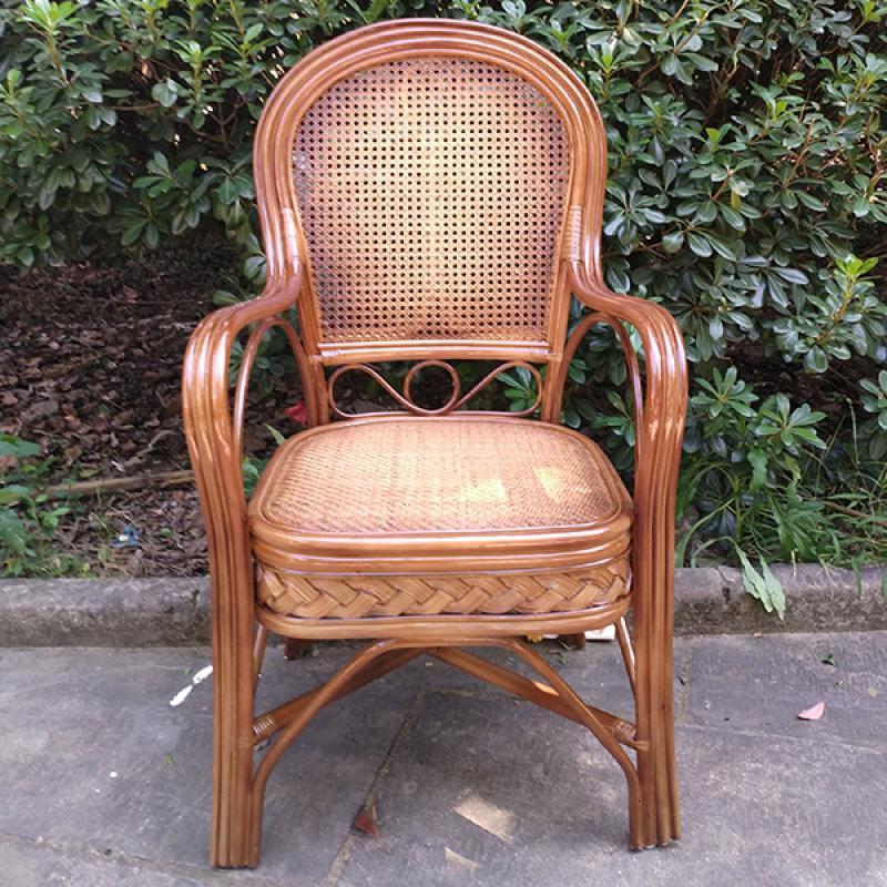 加固天然老人藤椅子 闪电客单人腾椅办公椅电脑椅高靠背椅休闲阳台