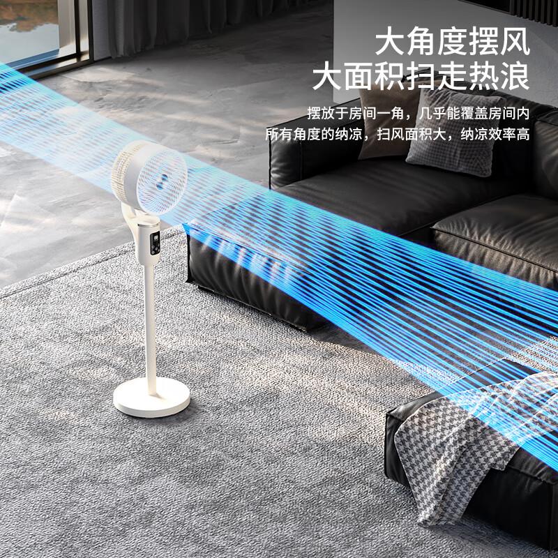 西屋(Westinghouse)空气循环扇电风扇家用轻音3D全自动摇头落地扇台立两用电扇语音涡轮换气扇 WTH-XH06高清大图