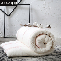 乐幻(LEHUAN)家纺 全棉斜纹有网红线棉花胎新疆棉花被纯棉被芯 棉胎垫被褥 春秋被棉被棉絮冬被纯色绗缝被子