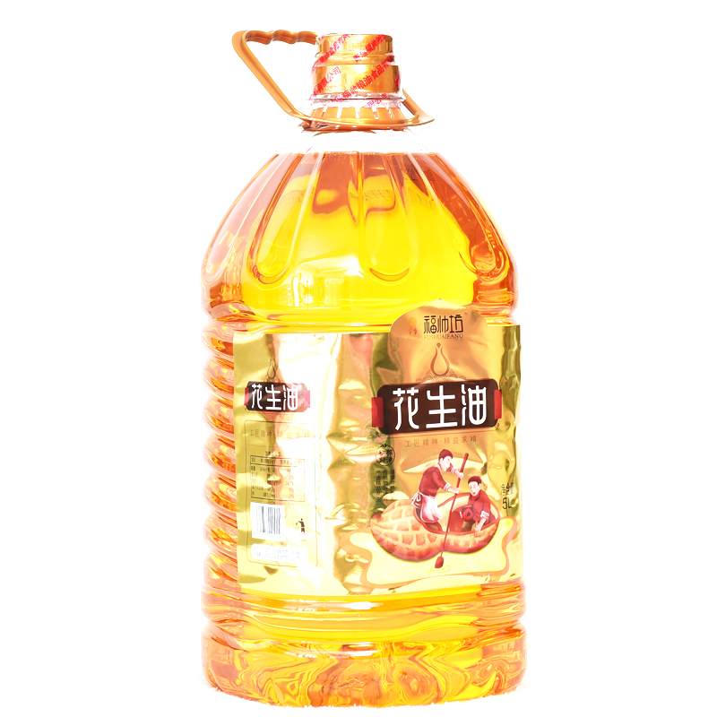 福帅坊(FUSHUAIFANG) 5L花生油 物理压榨 健康食用油 家用 桶装 单桶价高清大图
